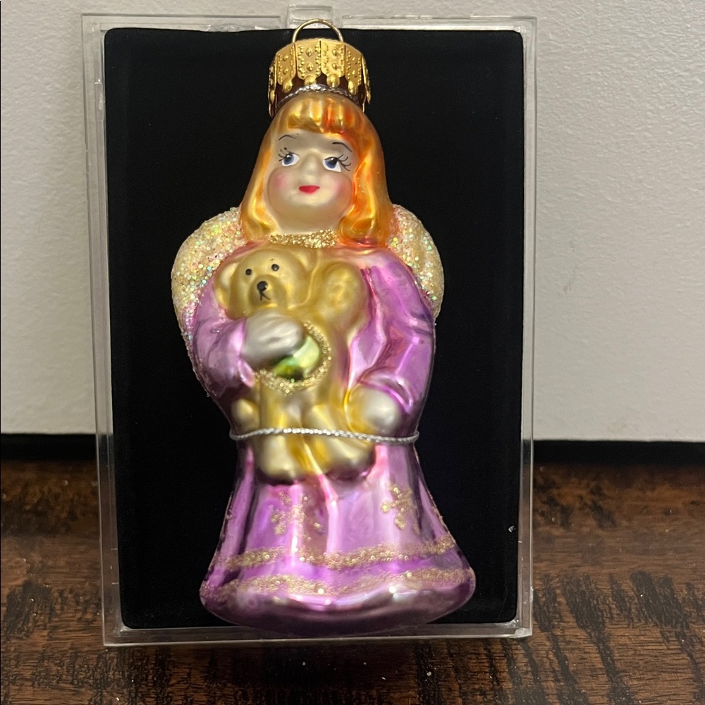 Vintage Angel Ornament with Teddy Bear